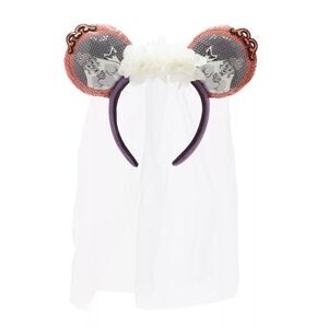 NEW Ghost Bride Ears with Veil Headband The Haunted Mansion NWT Disney Minnie